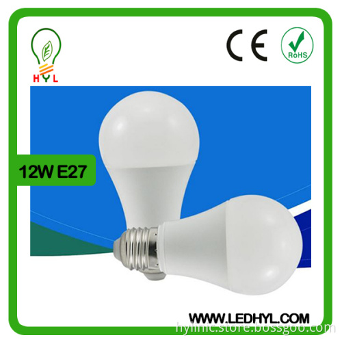 High efficiency 2 years warranty 12w high lumen e27 base led bulb raw material